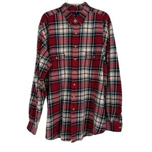 Ralph Lauren Brushed Cotton Plaid Button Down Shirt  size 2XLT Tall Men’s
